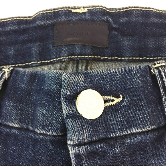 MOTHER The Looker Dark Grafitti Distressed Jeans - Picture 15 of 16